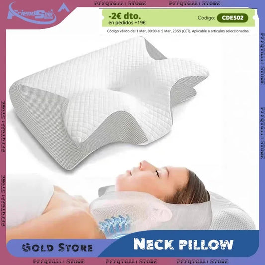 Sleep Memory Pillow Memory Foam Neck Pillows Contoured Sleep For Neck Pain